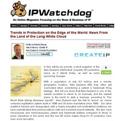 IP Watchdog (USA): Trends in Protection on the Edge of the World: News From the Land of the Long White Cloud